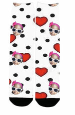 Load image into Gallery viewer, Custom Valentine&#39;s Day Socks, Photo Socks, Funny Socks, Customized Socks, Sublimation socks
