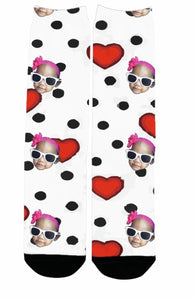 Custom Valentine's Day Socks, Photo Socks, Funny Socks, Customized Socks, Sublimation socks