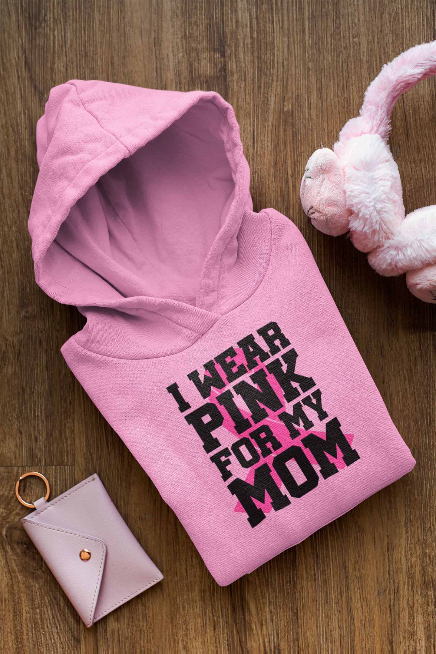 I Wear Pink Ribbon Hoodie